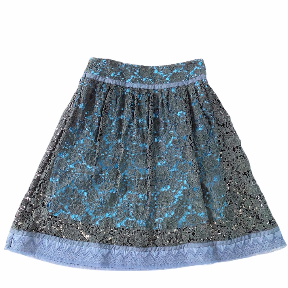 Sundance Crochet Lace Overlay Skirt SZ 2 - Picture 2 of 7